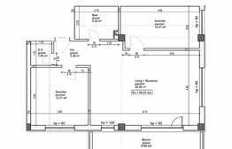 Apartament 3 camere, 68,03 mp, semifinisat, etaj intermediar, zona Vivo
