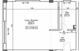 Garsoniera 37,86 mp, decomandata, etaj intermediar, imobil nou, zona Vivo