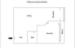 De vanzare apartament 2 camere, 47 mp, terasa, parcare, zona Kaufland