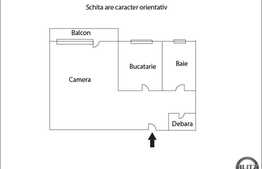 1 camera, 46 mp utili, loc de parcare,  in zona strazii Florilor