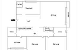 Apartament 4 camere, 78 mp, decomandat, garaj, boxa, zona Kaufland