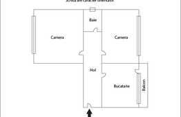 De vanzare apartament 2 camere, 49 mp, decomandat, zona Iulius Mall