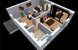 2 camere, etaj intermediar, 52 mp, semifinisat, zona Tăietura Turcului