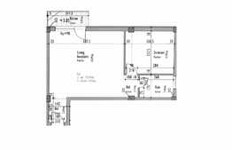 2 camere, 52,65  mp, etaj intermediar, semifinisat, zona Taietura Turcului