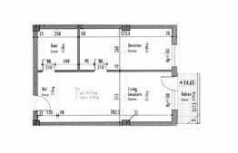 Apartament 2 camere, 47,27 mp, semifinisat, zona strazii Taietura Turcului