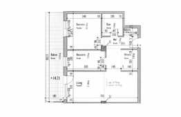 Apartament 2 camere, 57,96 mp, semifinisat, zona strazii Taietura Turcului