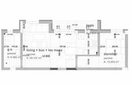 2 camere, 46,91 mp, etaj intermediar, imobil nou, zona strazii Donath