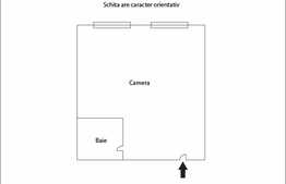 De vanzare garsoniera, 23 mp, etaj intermediar, zona Auchan