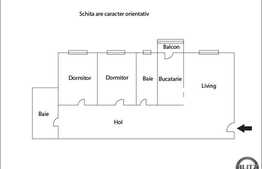 Vanzare 3 camere, 67 mp utili, decomandat in zona Tauti