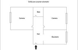 Apartament 2 camere, 52 mp, decomandat, zona strazii Fabricii de Zahar