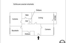 Apartament 3 camere decomandate, 64 mp, zona Taietura Turcului
