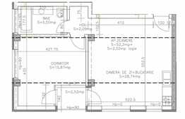 Apartament 2 camere, 52,2 mp, logie, semifinisat, zona strazii Calea Turzii