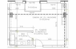 Garsoniera 38,60 mp, decomandata, semifinisata, zona strazii Calea Turzii
