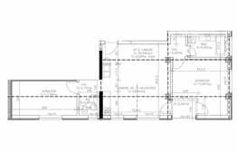 Apartament 3 camere, 70,59 mp, logie, semifinisat, zona strazii Calea Turzii