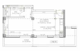 Garsoniera, 41,45 mp, decomandata, terasa, zona strazii Calea Turzii