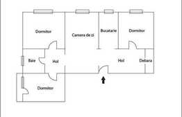De vanzare apartament cu 4 camere, 57 mp,  zona strazii Mehedinti