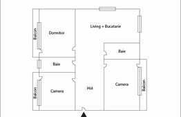 Apartament 4 camere, 100 mp, etaj intermediar, zona strazii Dorobantilor