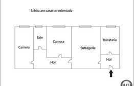 Vanzare apartament 3 camere, semidecomandat, cu boxa la subsol, zona Albac
