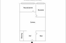 Garsoniera de vanzare, 28 mp, nisa de dormit, zona Auchan. La cheie!