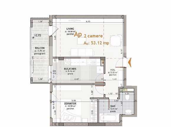 Apartament de vânzare 2 camere Marasti - 25569AV | BLITZ Cluj-Napoca | Poza1