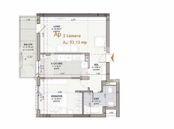 Apartament de vânzare 2 camere Marasti - 25570AV | BLITZ Cluj-Napoca | Poza1