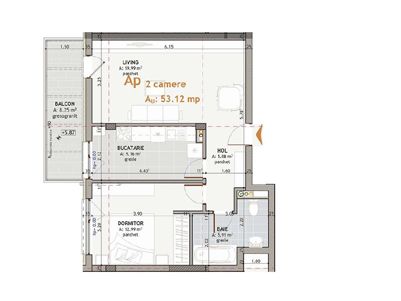 Apartament de vânzare 2 camere Marasti - 25570AV | BLITZ Cluj-Napoca | Poza1