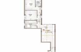 Apartament 3 camere, 80,44 mp, etaj intermediar, imobil nou, zona The Office