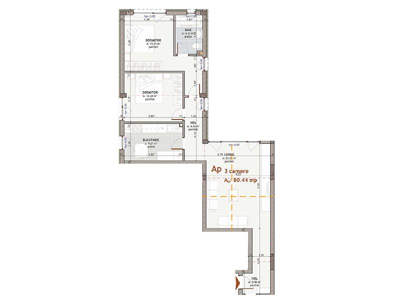 Apartament de vânzare 3 camere Marasti - 25574AV | BLITZ Cluj-Napoca | Poza1