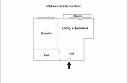 Apartament 2 camere, 39 mp, etaj intermediar, semifinisat, zona Vivo