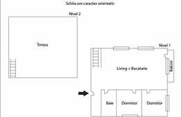 Apartament 3 camere, 77 mp, decomandat, terasa de 74 mp, zona strazii Donath