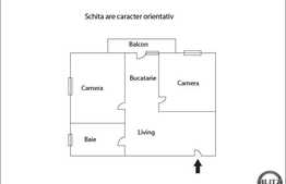 Apartament 3 camere, 63 mp utili, situat in zona strazii Plopilor