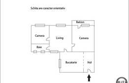 Apartament 3 camere semidecomandate, 72 mp, zona Bucium. Garaj inclus!