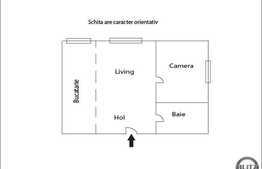 Vanzare 2 camere 41 mp utili, plus pod, in zona sensului giratoriu