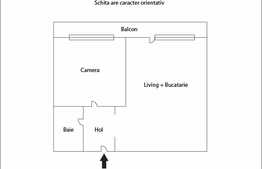 2 camere, 43 mp, semifinisat, etaj intermediar, zona strazii Borhanciului