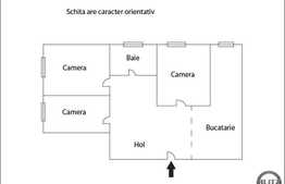 De vanzare apartament cu 3 camere,  suprafata de 63 mp, zona sensului giratoriu