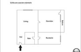 Apartament in Baciu, zona Petrom, 58 mp, 2 camere decomandate. Boxa inclusa!