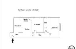 De vanzare  3 camere semidecomandate, 65 mp utili, zona Grigore Alexandrescu