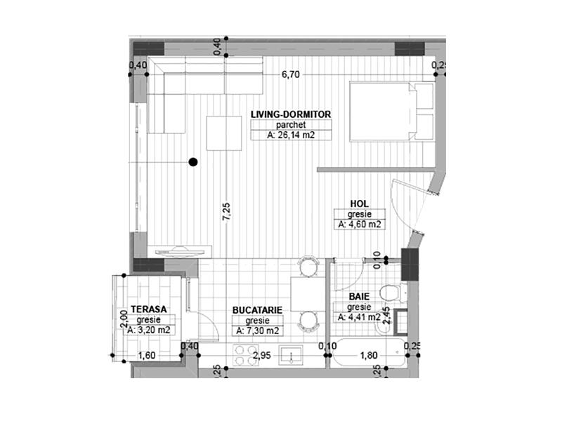 Garsonieră de vânzare Semicentral - 26204AV | BLITZ Cluj-Napoca | Poza1
