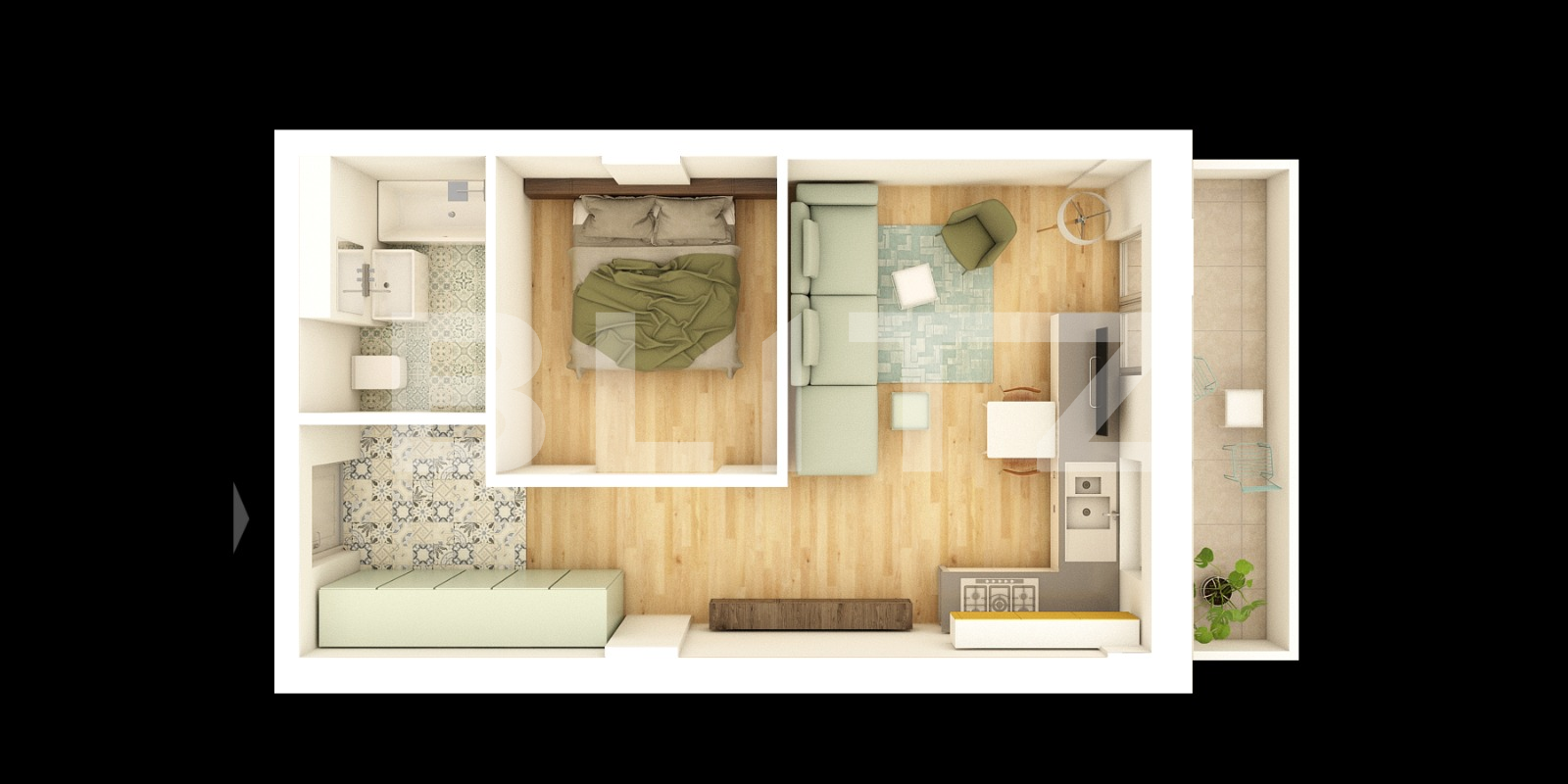 Apartament de vânzare 2 camere Semicentral - 26206AV | BLITZ Cluj-Napoca | Poza1