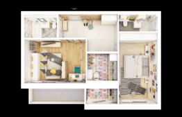 Apartament 2 camere, 60,02 mp, semifinisat, terasa 7.13 mp, zona strazii Bucuresti