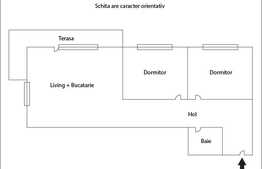 Apartament 3 camere, 70 mp, terasa 20 mp, garaj, zona Iulius Mall