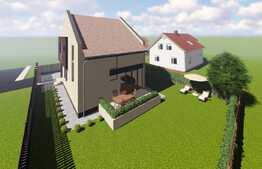 Casa individuala de 150 mp utili, teren de 410 mp! Semifinisat! Zona de case!