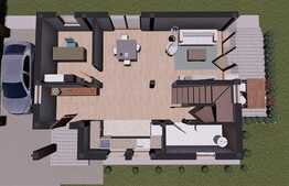 Casa individuala de 150 mp utili, teren de 410 mp! Semifinisat! Zona de case!