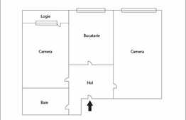 De vanzare apartament 2 camere, 45 mp, decomandat, boxa, zona Profi