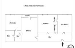 Apartament 3 camere semidecomandate, zona Horea. Necesita renovare!