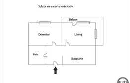 Vanzare 2 camere, 46 mp utili,  zona magazinului Profi, loc parcare