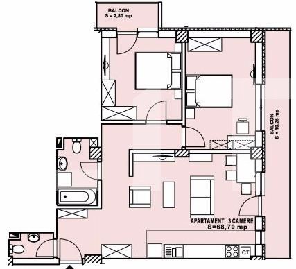 Apartament de vânzare 3 camere Bună Ziua - 26781AV | BLITZ Cluj-Napoca | Poza2