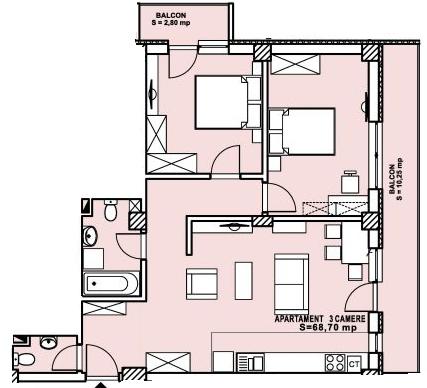 Apartament de vânzare 3 camere Bună Ziua - 26781AV | BLITZ Cluj-Napoca | Poza1