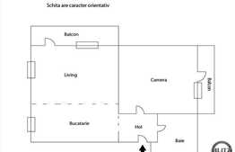 Vanzare apartament cu 2 camere, 57 mp, decomandat