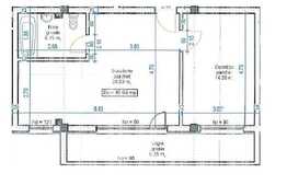 Apartament de vanzare cu 2 camere, 45.55 mp, semifinisat! Zona Terra!
